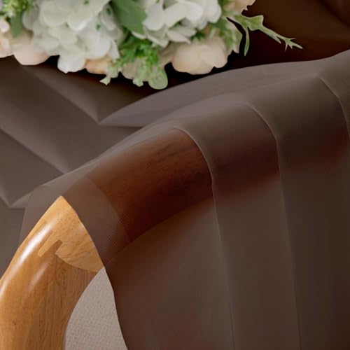 Sheer Curtains (Chocolate / 42"W x 78"L (Pack of 2))