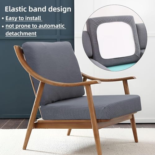 8PCS Patio Cushion Covers.Patio Furniture Couch SeatSlipcovers (Gray. / 8PCS)