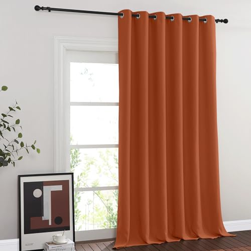 Blackout Sliding Glass Door Curtains (Burnt Orange / 80"W x 118"L (Pack of 1))