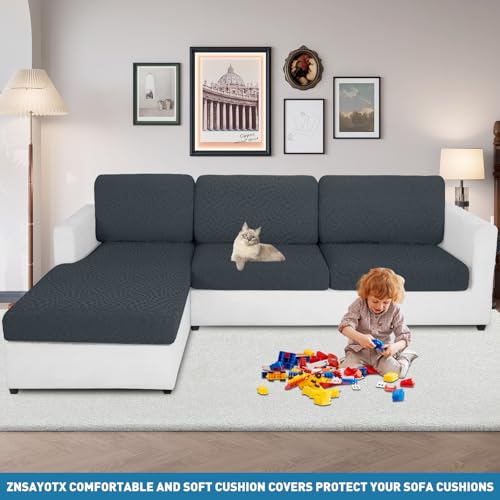 2025 Stretch Cushion Cover for Sofa (3 Cushion Sofa / Dark Grey (New Arrived))