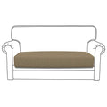 Stretch 1 Piece Loveseat Couch Cushion Cover for Sofa (Medium / Tan)