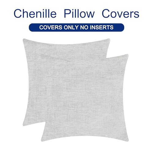 Decorative Throw Pillow Covers 22 X 22 Inches Moonbeam Gray (22" x 22" (Pack of 2) / Moonbeam Gray)