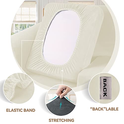 Stretch Chair Sofa Slipcover (Small / Ivory)