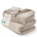 GentleSoft Fleece Throw Blanket for Couch Oxford Tan (Oxford Tan / Throw XL (50" X 70"))