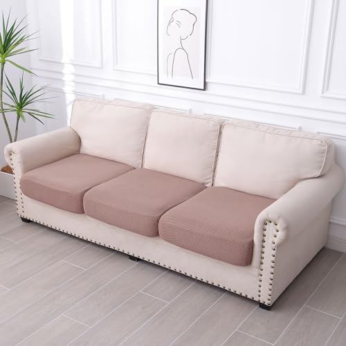 Waterproof Couch Cushion Covers for Pets (Camel / 3PCS)