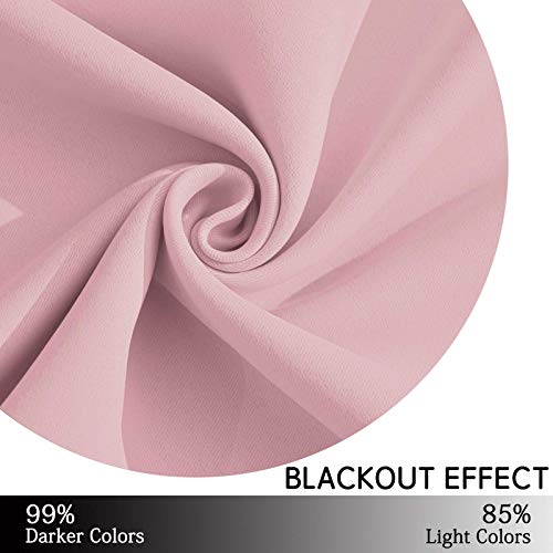 Blackout Curtains 38x54 inch Pink Thermal Drapes (Pink / 38"W x 54"L (Pack of 2))