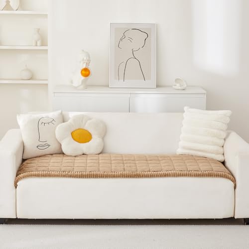 Couch Covers for Dogs Washable (Light Brown / 27.6" X 70.9")