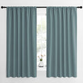 Greyish Blue Blackout Curtains Panels for Window (Greyish Blue / 62"W x 63"L (Pack of 2))