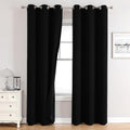 100% Blackout Curtains for Bedroom 84 Inches Long 2 Panels Set (42"W x 84"L (Pack of 2) / Black)