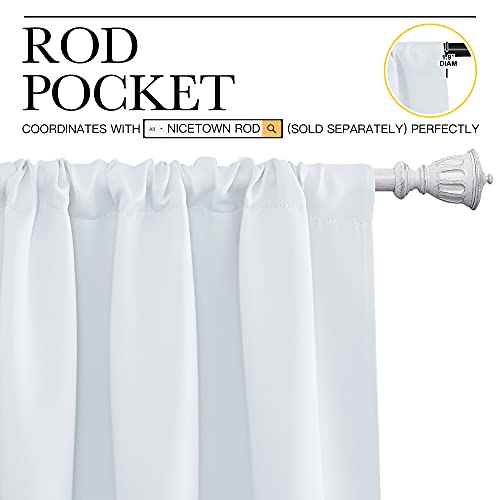 Greyish White Window Curtain Panels (Greyish White / 34"W x 45"L (Pack of 2))