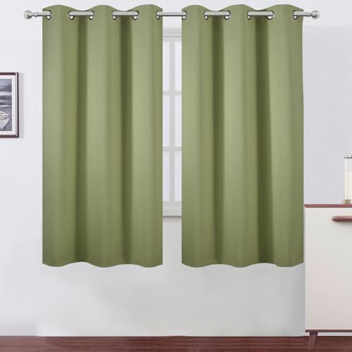 Sage Green Thermal Blackout Curtains (Sage Green / 38"W x 63"L (Pack of 2))