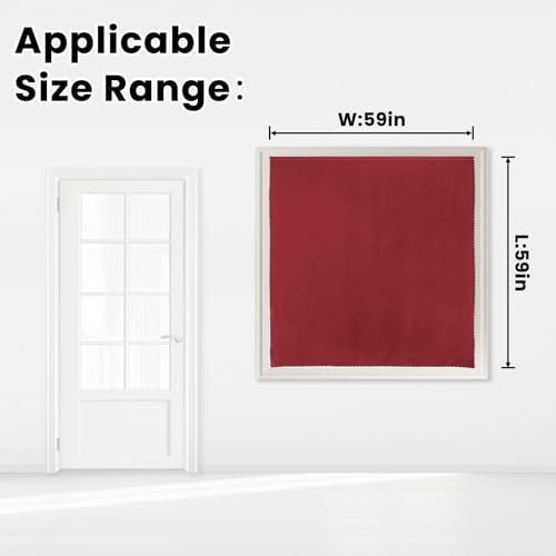 Self Adhesive Curtains (59"W x 59"L (Pack of 1) / Burgundy)