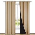 Biscotti Beige Curtains for Living Room 42" w x 84" L 2 Panels (Biscotti Beige / 42"W x 84"L (Pack of 2))