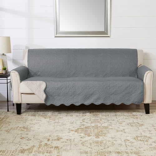 Reversible Sofa Cover (Sofa / Mirage Gray / Flax)