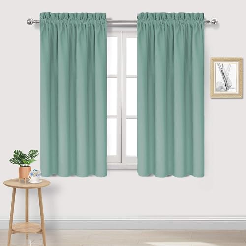 Blackout Curtains for Bedroom 42 x 54 Inch Long Sage Green 2 Panels (Sage Green / 42"W x 54"L (Pack of 2))