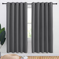 Bedroom Curtains Blackout Drapery Panels (Grey / 70"W x 72"L (Pack of 2))