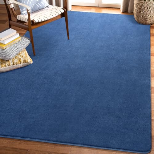 Modern Soft Hallway Runner Rug (2' x 8' (Runner) / Blue)