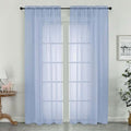 Sheer Curtains 78 Inches Long 2 Panels Set for Bedroom Living Room (Demin / 42"W x 78"L (Pack of 2))