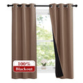 Cappucciono Kitchen Full Blackout Short Curtain Panels (Cappuccino / 37"W x 63"L (Pack of 2))
