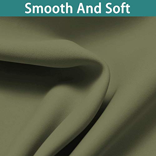 Sage 100% Blackout Patio Door Curtain Panels W100 x L84 (100"W x 84"L (Pack of 1) / Sage Green)