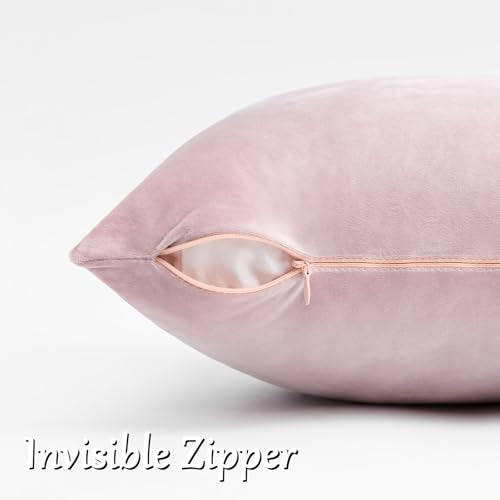 Sweet Lilac Velvet Throw Pillow Covers 24x24 Pack of 2 (Sweet Lilac / 24" x 24" (Pack of 2))