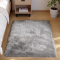 Grey Fluffy Fuzzy Rug for Bedroom Dorm 3x5 Gray Furry Faux Fur Shaggy Carpet Living Room Sheepskin Soft Plush Rectangle (3' x 5' (Rectangular) / Grey)