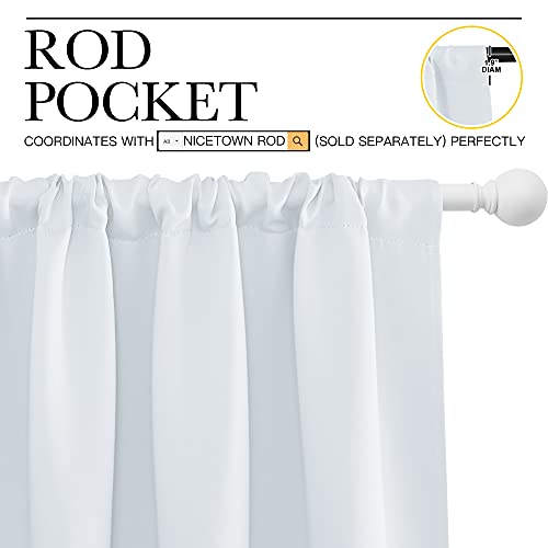 Greyish White Bedroom Curtain Panels (Greyish White / 52"W x 95"L (Pack of 2))