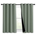 100% Blackout Curtains 54 inches Long (Greyish Green / 46"W x 54"L (Pack of 2))