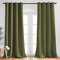 Blackout Curtains for Living Room (Olive / 52"W x 95"L (Pack of 2))