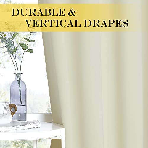 Blackout Sliding Door Curtains for Bedroom (Beige / 100"W x 84"L (Pack of 1))