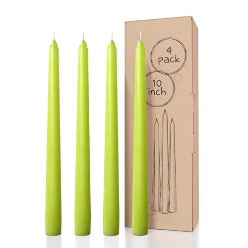 10 inch Olive Taper Candles Set of 4 (Tapered 10 inch / Olive)