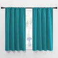 Peacock Blue Blackout Curtains Panels for Window (Peacock Blue / 42"W x 48"L (Pack of 2))