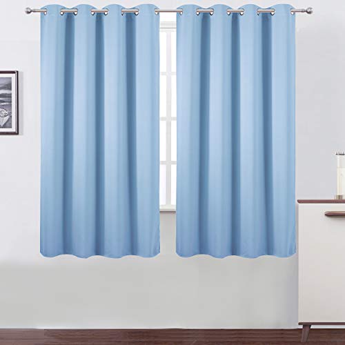 Sky Blue Thermal Blackout Curtains (Sky Blue / 52"W x 63"L (Pack of 2))