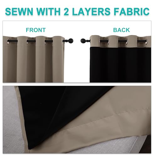 Taupe Full Shade Curtain Panels (Taupe / 37"W x 84"L (Pack of 2))