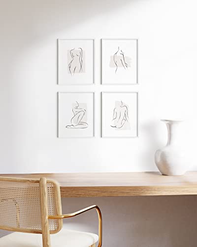 White Oak Wood 11x14 Picture Frames (Set of 04 / White Oak / 11x14 in)