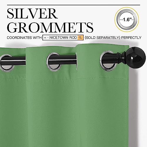 Forest Green Blackout Curtain Panels 48 inch Long Set of 2 for Bedroom (Forest Green / 34"W x 48"L (Pack of 2))