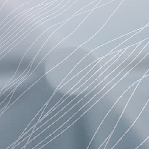 Stone Blue and Greyish White Blackout Curtains for Living Room 84 Inch Long (Stone Blue and Greyish White / 52"W x 84"L (Pack of 2))