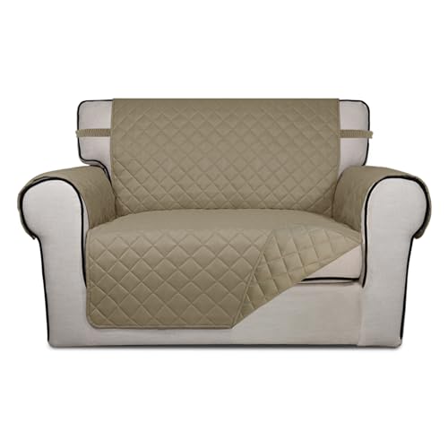 Reversible Quilted Sofa Cover Dog Couch Covers for Sofa (Small-XL / Beige/Beige)