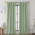 Ava Light Green Blackout Curtains for Bedroom 96 Inches Long 2 Panels (Light Green / 40"W x 96"L (Pack of 2))