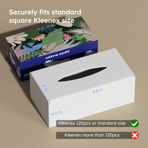 Acrylic Tissue Box Cover (White / 9.85*5.1*4.5 inch(L*W*H))
