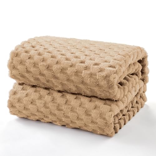 Brown Soft Fleece King Blanket Cozy Throw for Bed (Brown / King)