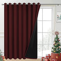 Burgundy Red Blackout Patio Door Curtain Panels W100 x L84 (100"W x 84"L (Pack of 1) / Burgundy Red)