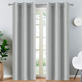 Blackout Curtains 38x84 inch Light Grey Thermal Drapes (Light Grey / 38"W x 84"L (Pack of 2))