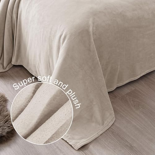 Soft Large Fleece Throw Blanket for Couch (Camel / Throw XL (50" x 70"))