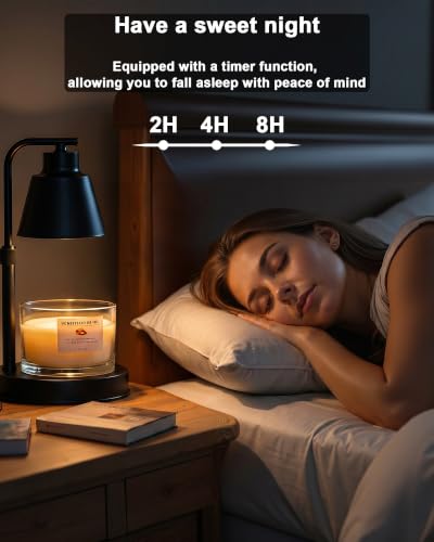 Candle Warmer Lamp with Timer (Black)