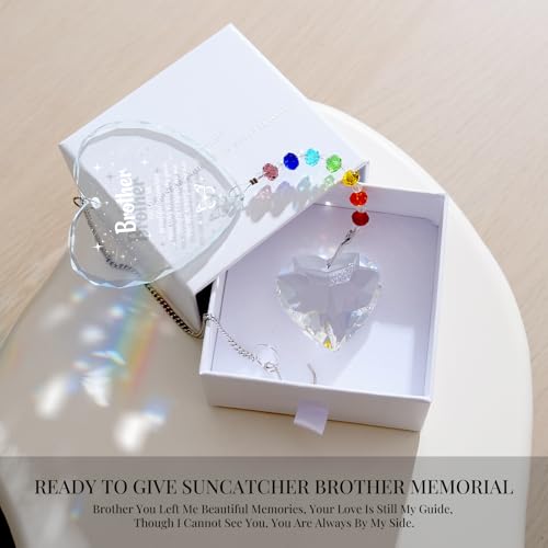 Memorial Gifts for Loss of Brother Crystal Suncatcher (BROTHER)