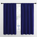 Kitchen Curtains (Navy Blue / 34"W x 45"L (Pack of 2))