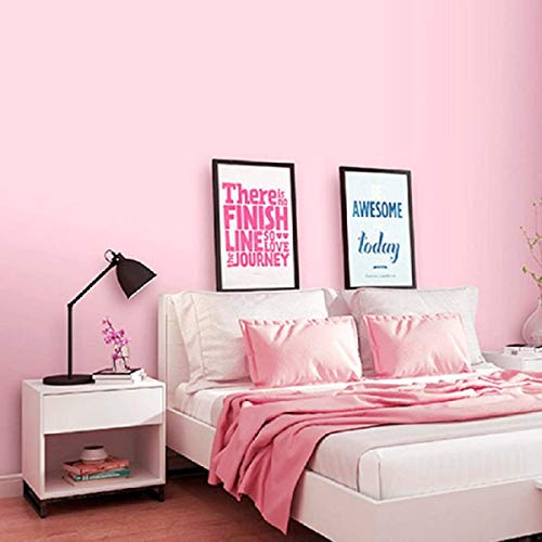 Pink Self Adhesive Wallpaper Film Stick Paper Easy to Apply (Pink / 15.7" x 118")