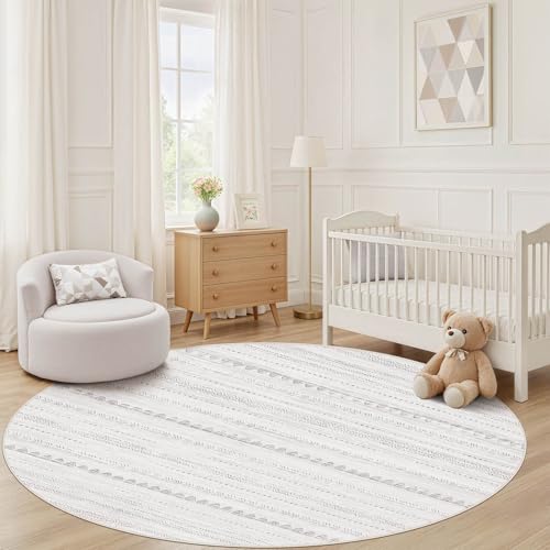 Round Rug Boho Area Rugs (Boho Grey / 8' X 8' (Round))