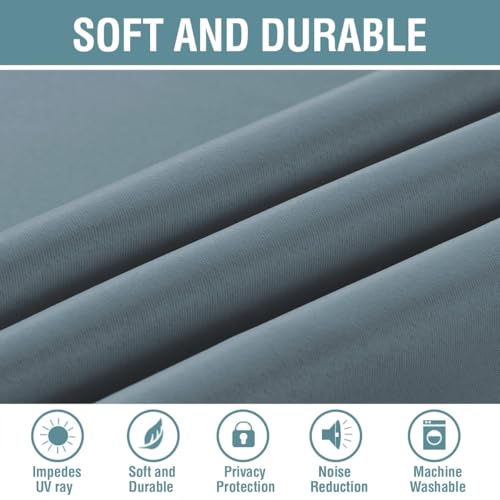 Blue Curtains (52"W x 90"L (Pack of 1) / Stone Blue)
